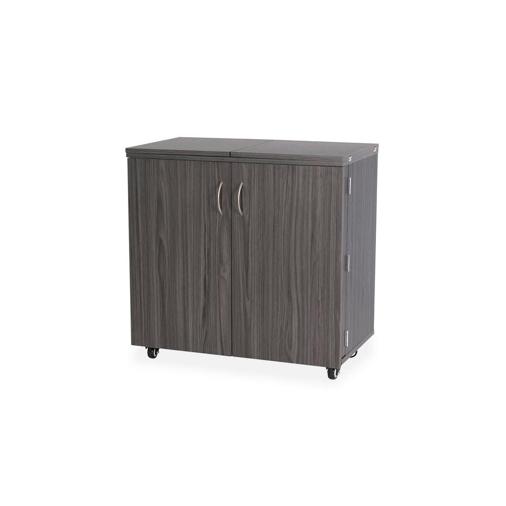 Kangaroo Sewing Furniture Bandicoot 2 Cabinet Studio Set with Kiwi Storage Cabinet and Arrow Hydraulic Chair - Grey B8207 - Sewingmachinesplus.com