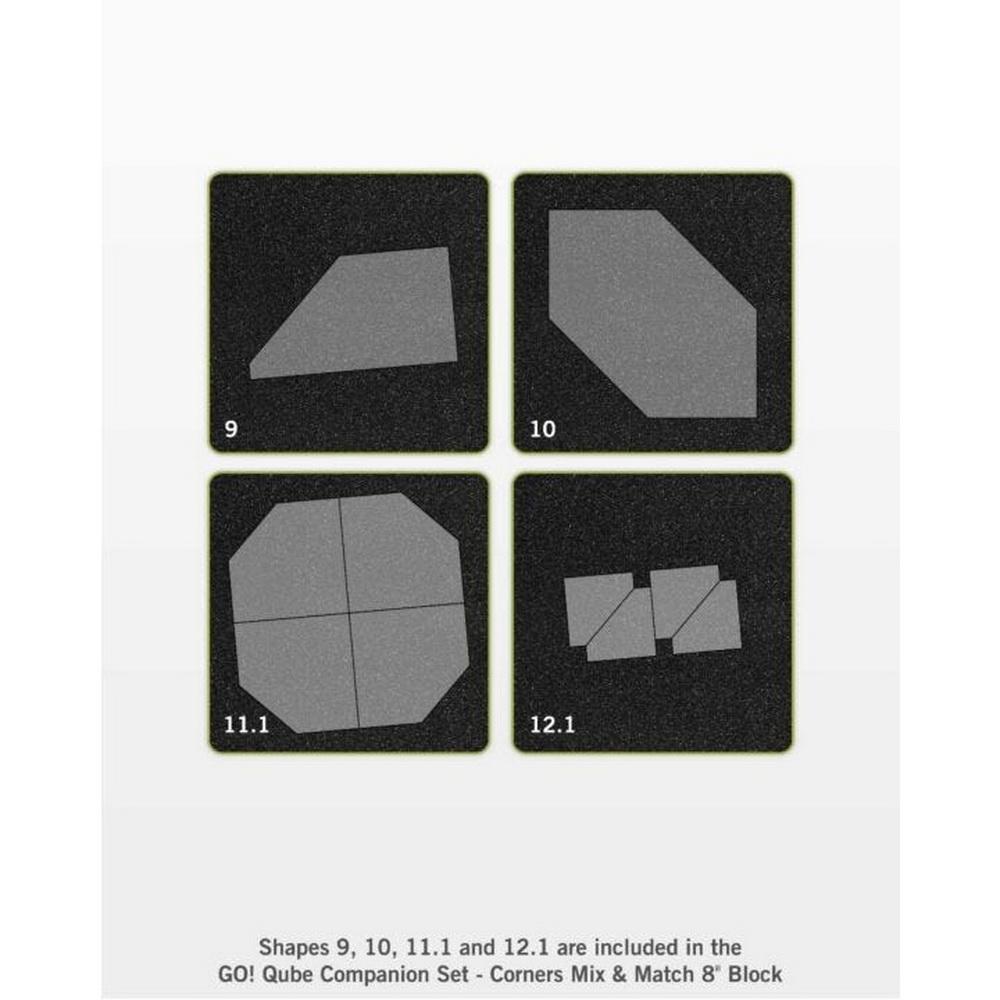Accuquilt GO! Qube 8in Companion Set - Corners - Sewingmachinesplus.com