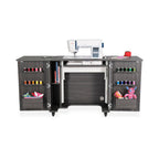 Kangaroo Sewing Furniture Bandicoot 2 Cabinet Studio Set with Kiwi Storage Cabinet and Arrow Hydraulic Chair - Grey B8207 - Sewingmachinesplus.com