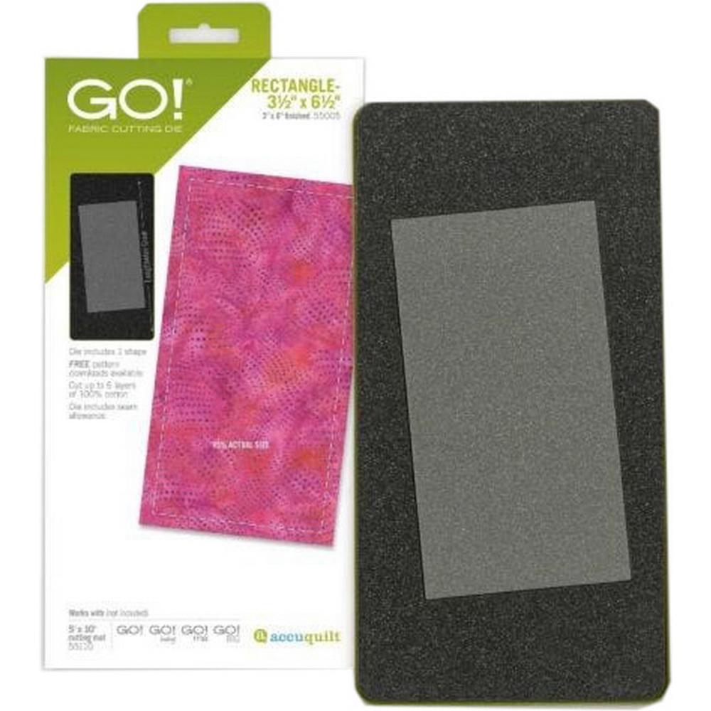 GO! Rectangle - 3 1/2in x 6 1/2in (3in x 6in Finished) Geometric Die - Sewingmachinesplus.com