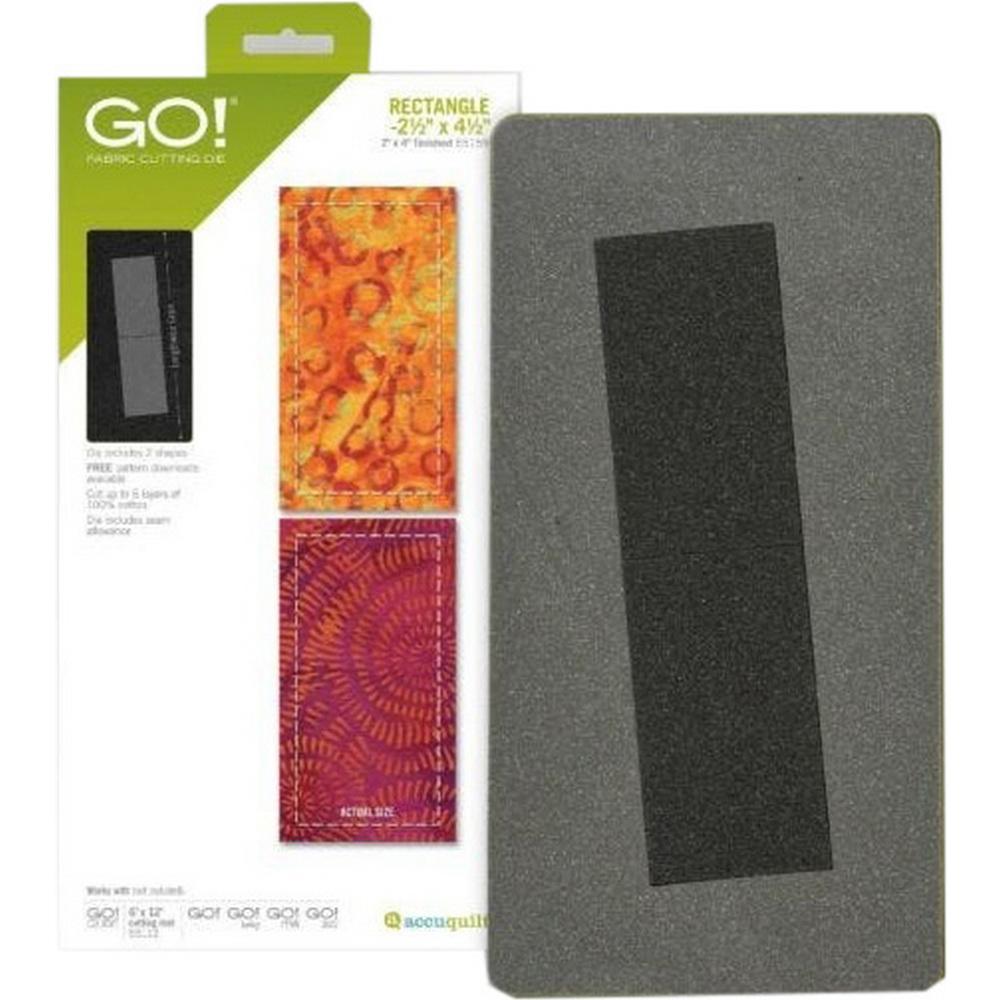 GO! Rectangle - 2 1/2in x 4 1/2in (2in x 4in Finished) Geometric Die - Sewingmachinesplus.com