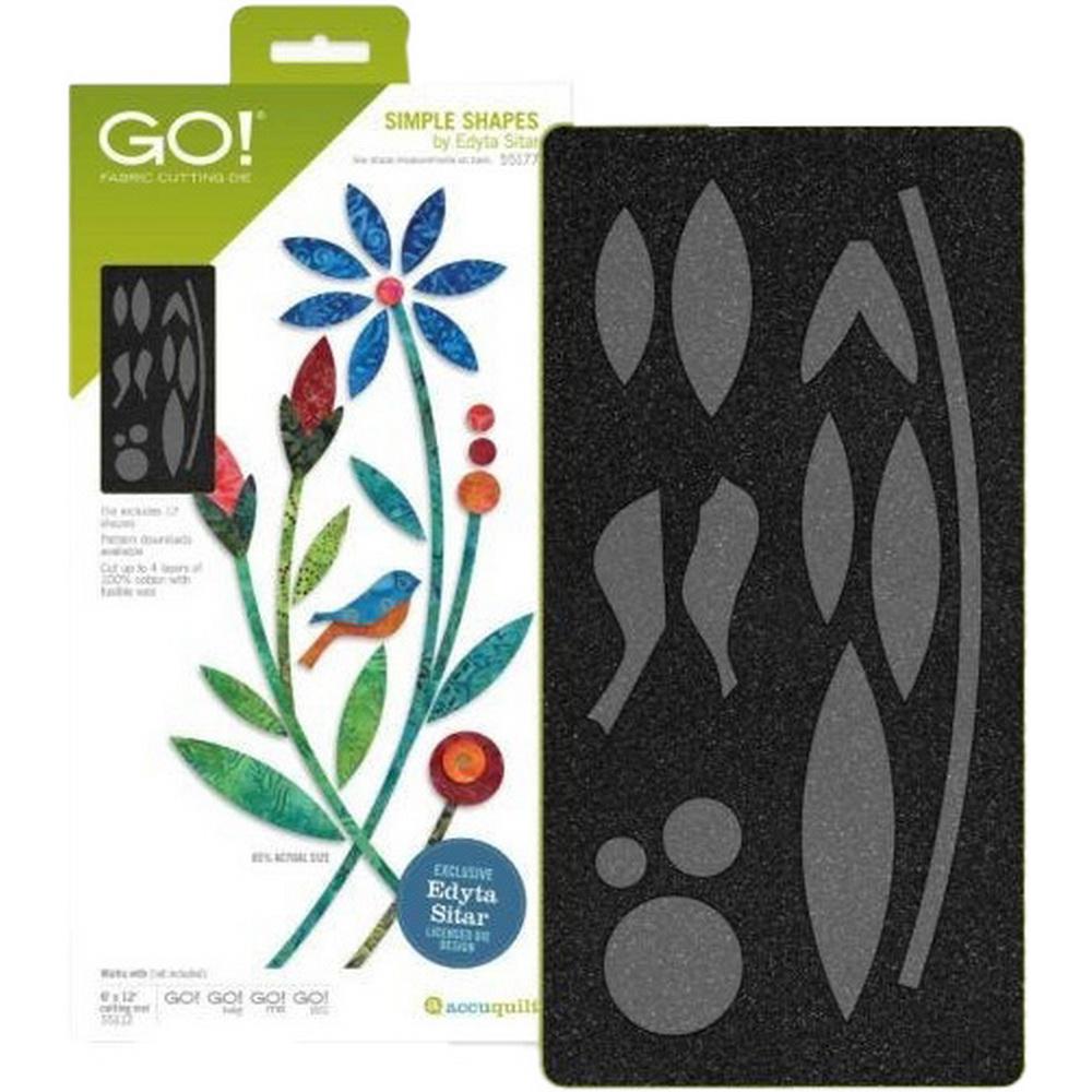 Accuquilt GO! Simple Shapes by Edyta Sitar Applique Die - Sewingmachinesplus.com