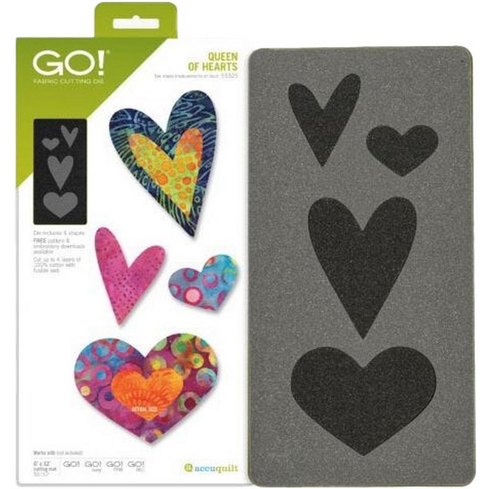 Accuquilt GO! Queen of Hearts Applique Die - Sewingmachinesplus.com