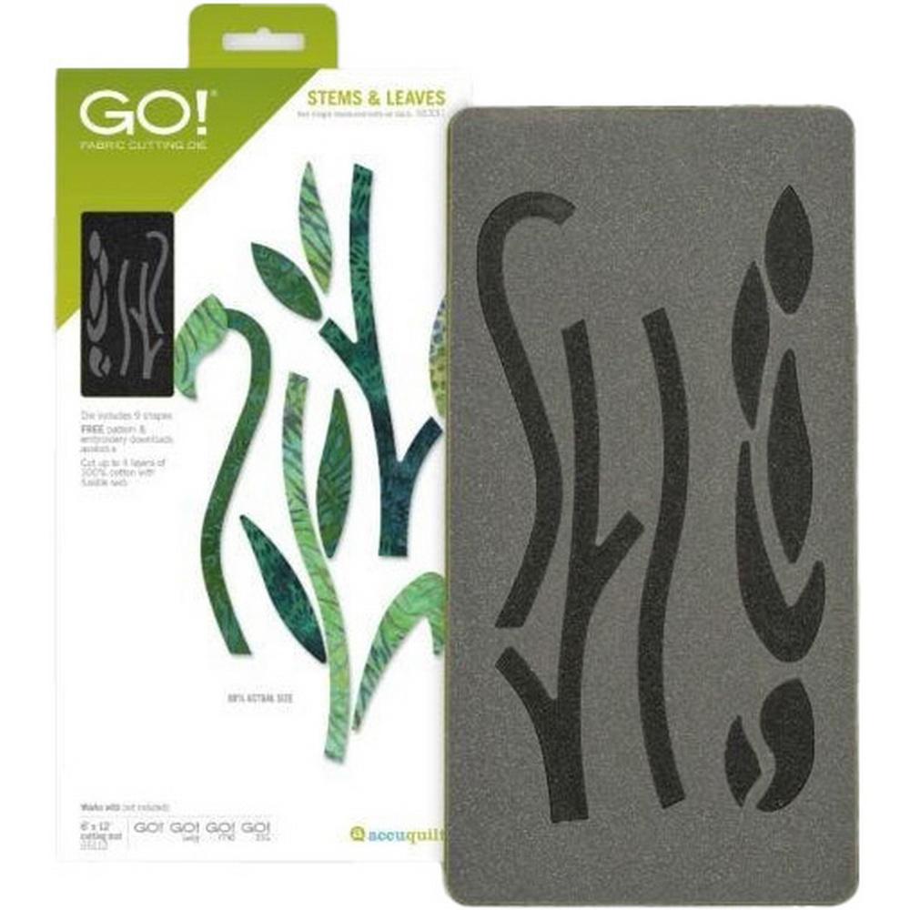 Accuquilt GO! Stems & Leaves Applique Die - Sewingmachinesplus.com