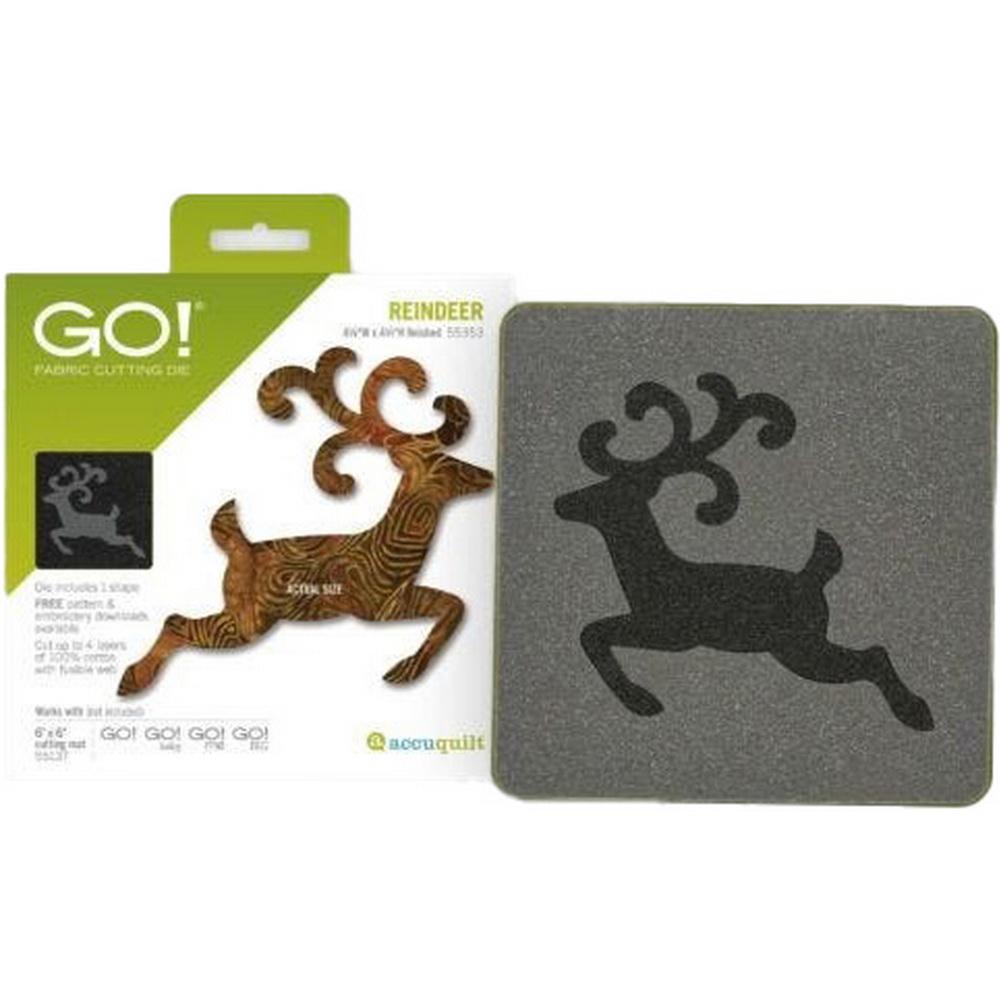 Accuquilt GO! Reindeer Applique Die - Sewingmachinesplus.com