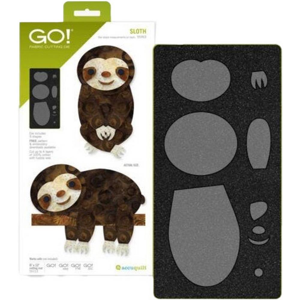 Accuquilt GO! Sloth Applique Die - Sewingmachinesplus.com