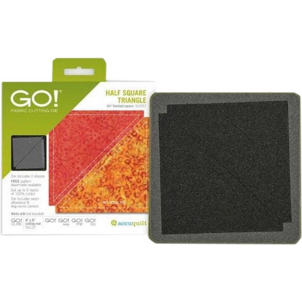 GO! Half Square Triangle - 4 1/2in Finished Square Geometric Die - Sewingmachinesplus.com