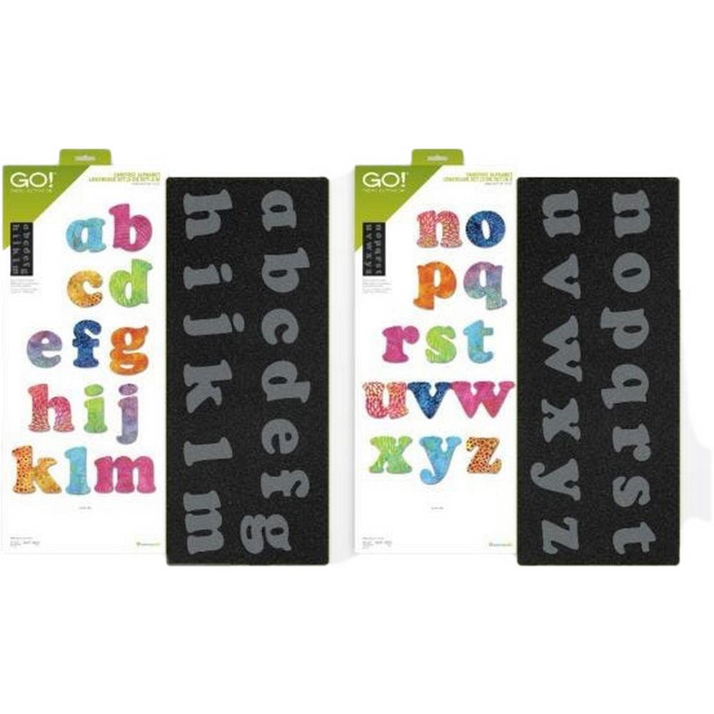 GO! Carefree Alphabet Lowercase Set (2 - Die Set) Applique Die - Sewingmachinesplus.com