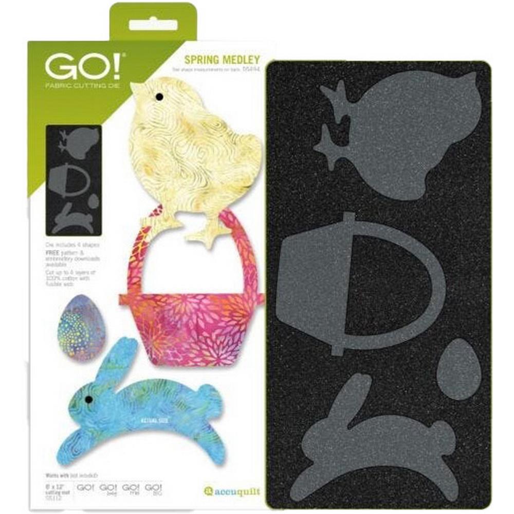 Accuquilt GO! Spring Medley Applique Die - Sewingmachinesplus.com