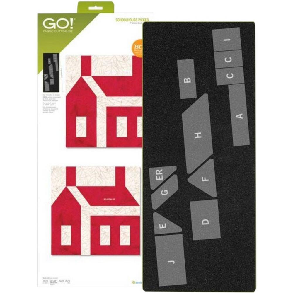 GO! Schoolhouse - Pieced - 9in Finished BOB Die - Sewingmachinesplus.com