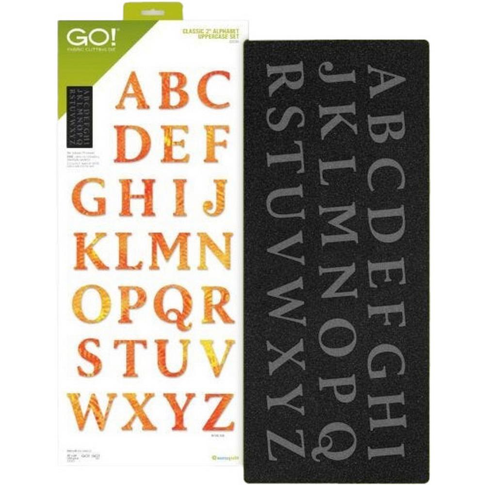 GO! Classic 2in Alphabet Uppercase Set Applique Die - Sewingmachinesplus.com