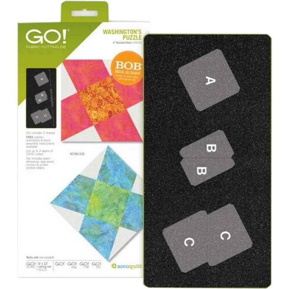 GO! Washingtons Puzzle - 4in Finished BOB Die - Sewingmachinesplus.com