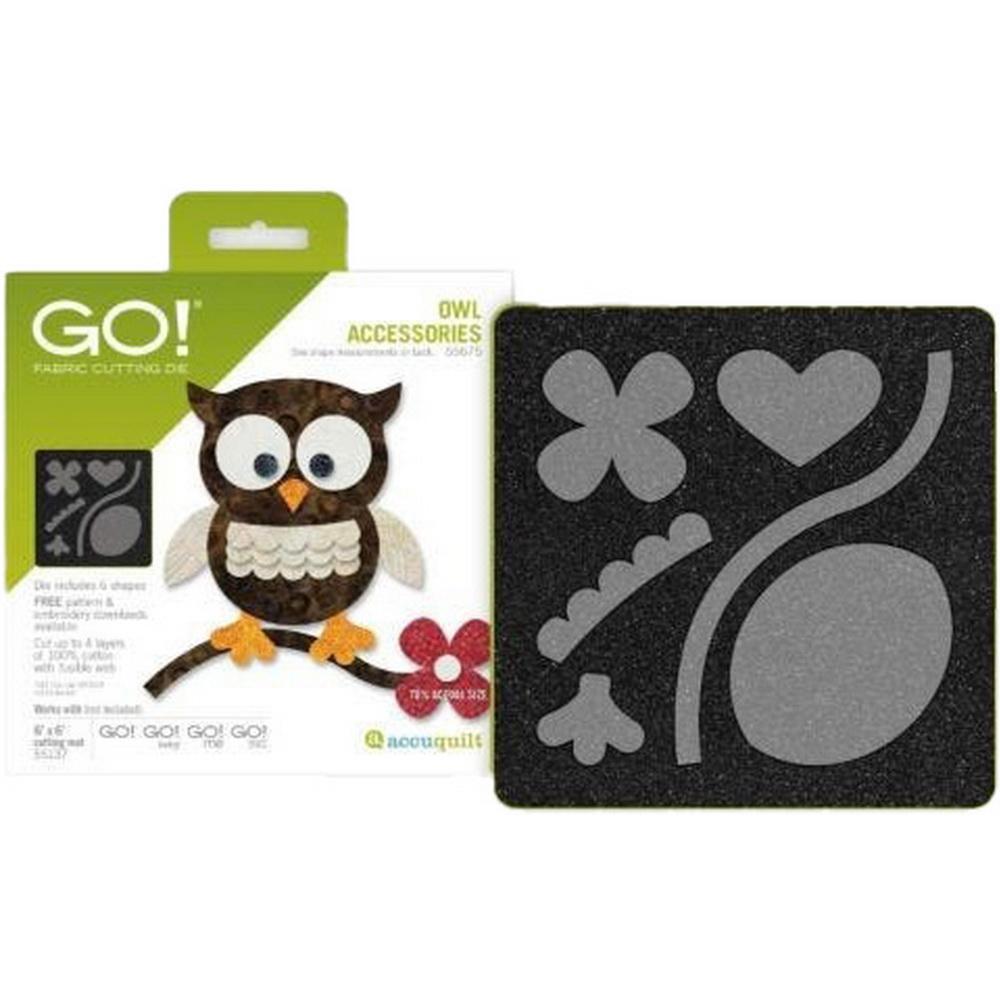 Accuquilt GO! Owl Accessories Applique Die - Sewingmachinesplus.com