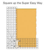 Quilt Ruler Connector by Guidelines 4 Quilting; orange fabric with clear grid rulers