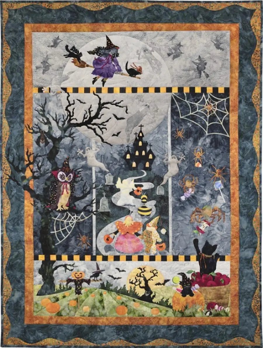 Hoffman Fabrics Once In A Boo Moon Fabric Kit by McKenna Ryan - Sewingmachinesplus.com