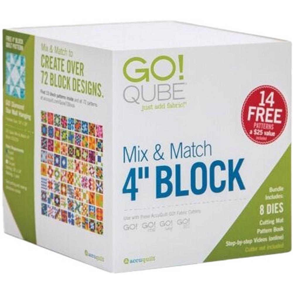 Accuquilt GO! Qube Mix & Match 4in Block - Sewingmachinesplus.com