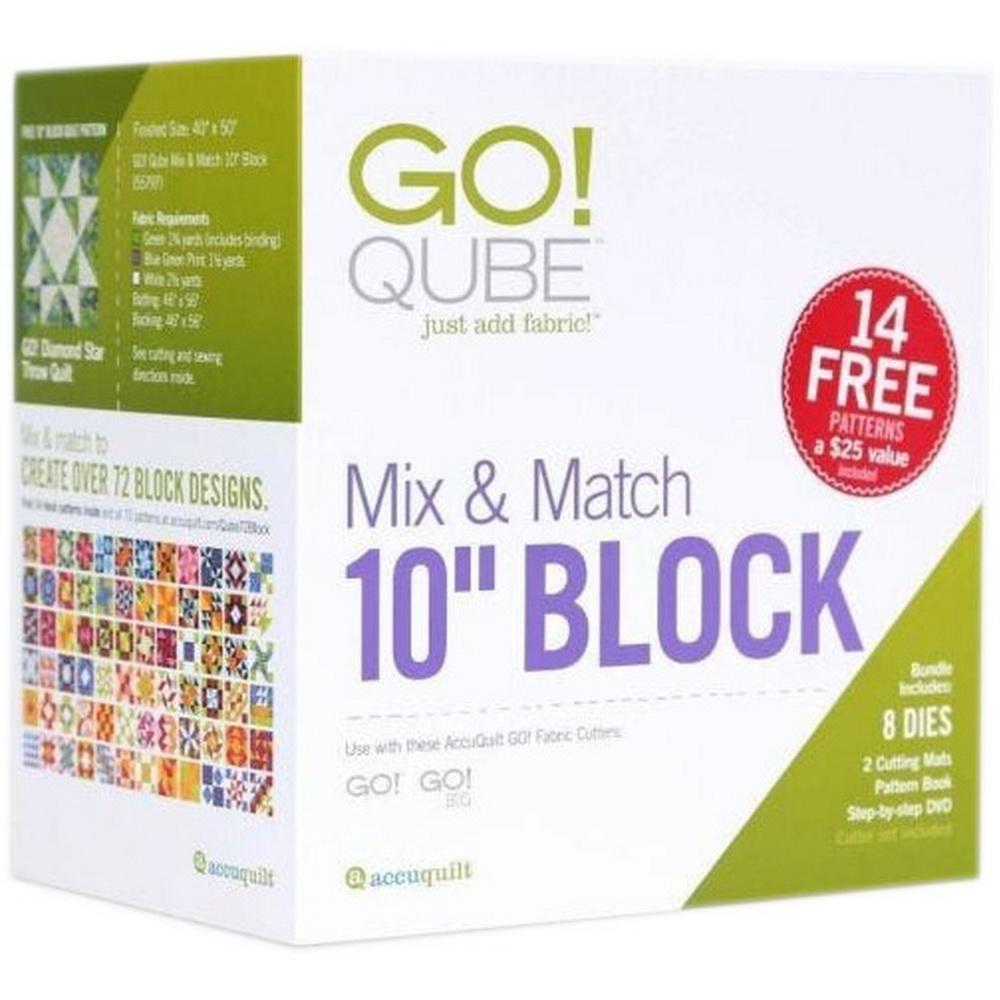 Accuquilt GO! Qube Mix & Match 10in Block - Sewingmachinesplus.com