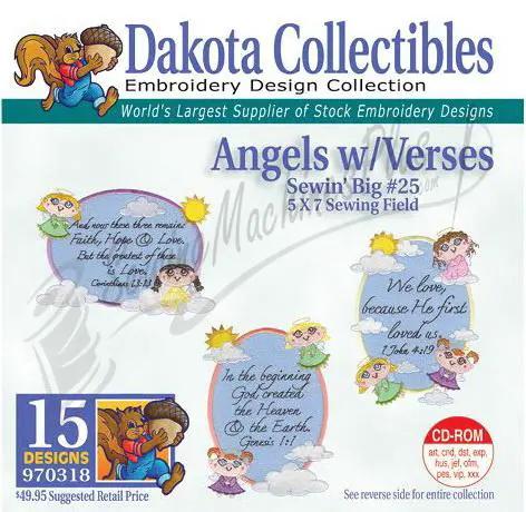 Angels With Verses embroidery designs by Dakota Collectibles on CD-ROM, 5x7 sewing field