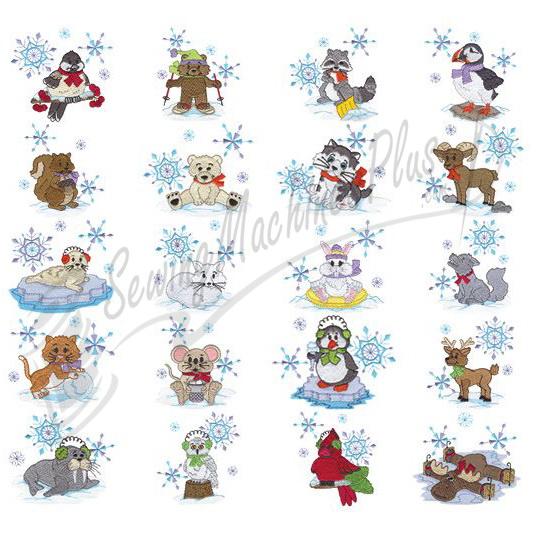 Dakota Collectibles Animals with Snowflakes Embroidery Designs - 970317