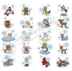 Dakota Collectibles Animals with Snowflakes Embroidery Designs - 970317