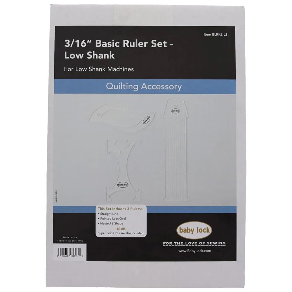 Baby Lock 3/16 inch Basic Ruler Set - Low Shank - Sewingmachinesplus.com