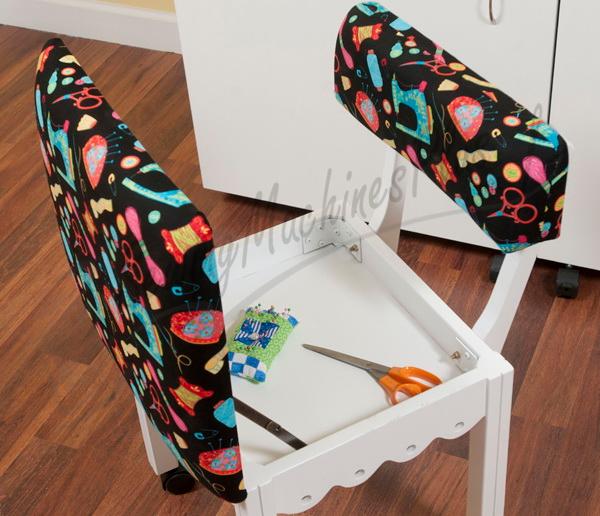 Arrow Sewing Chair Notions fabric on White 7011B