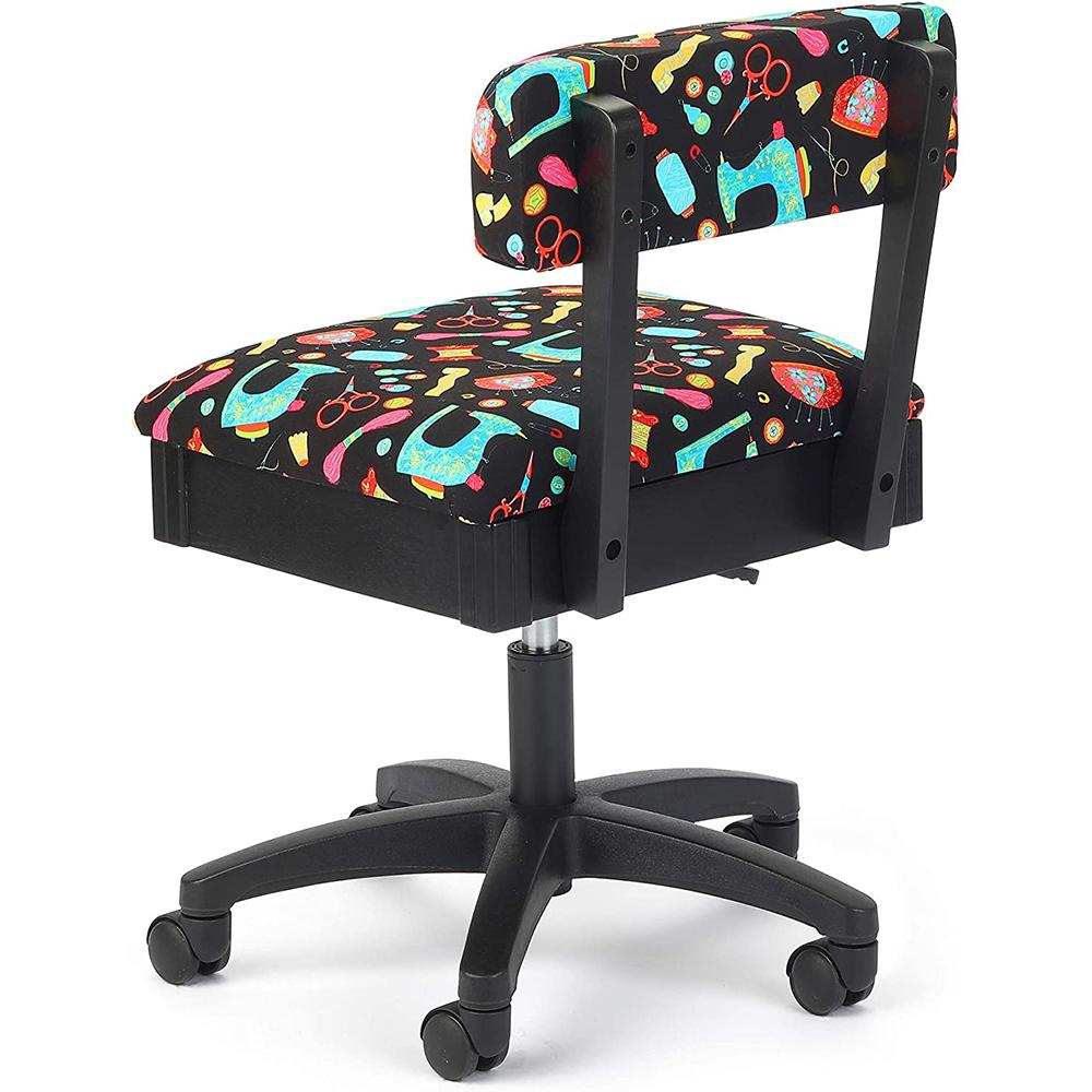 Arrow Height Adjustable Hydraulic Sewing Chair H7013B (Notions Fabric)