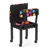 Arrow Sewing Chair with Button Fabric on Black 8013