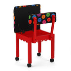 Arrow Sewing Chair with Button Fabric on Red 8016