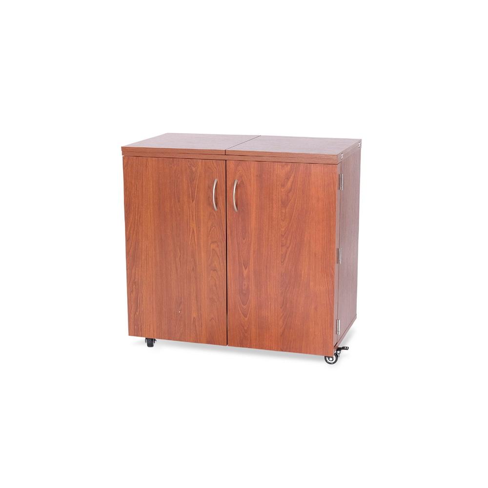 Kangaroo Sewing Furniture Bandicoot 2 Cabinet Teak b8205 Studio Set With Kiwi Storage Cabinet - Sewingmachinesplus.com