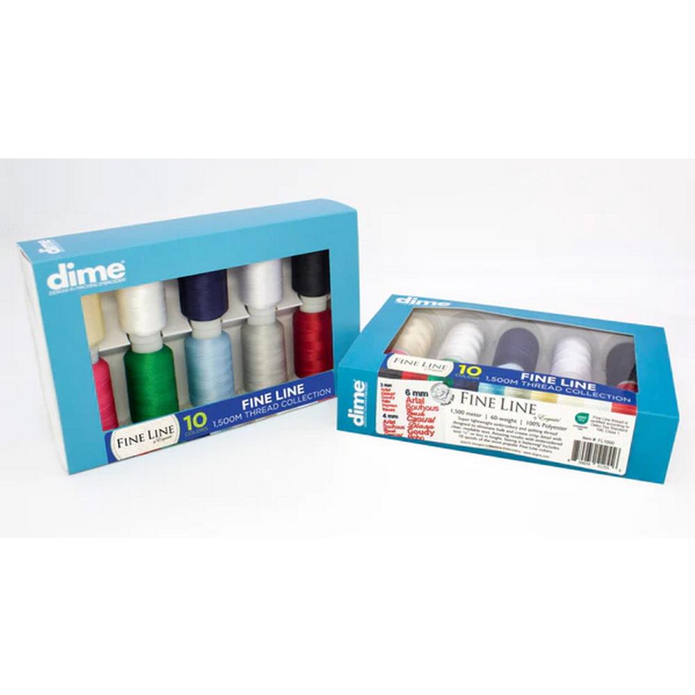 DIME Fine Line 10 Spool Thread Kit- 60 wt, 1500m (FL1000)