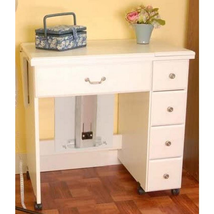 Arrow Auntie Retro-look Sewing Cabinet - White Finish