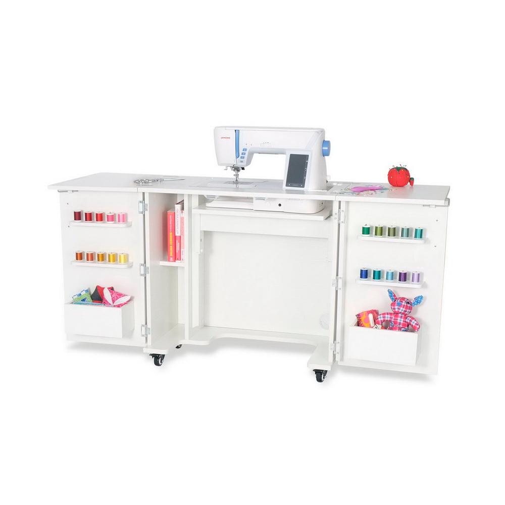 Kangaroo Sewing Furniture Bandicoot 2 Cabinet White Ash b8211 Studio Set With Kiwi Storage Cabinet - Sewingmachinesplus.com