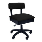 H8170 Arrow Adjustable Height Hydraulic Sewing and Craft Chair - Baroness Black - Sewingmachinesplus.com