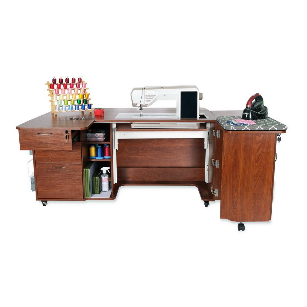 Kangaroo Sewing Sydney Cabinet with Hydraulic Lift (Ash White) - Sewingmachinesplus.com