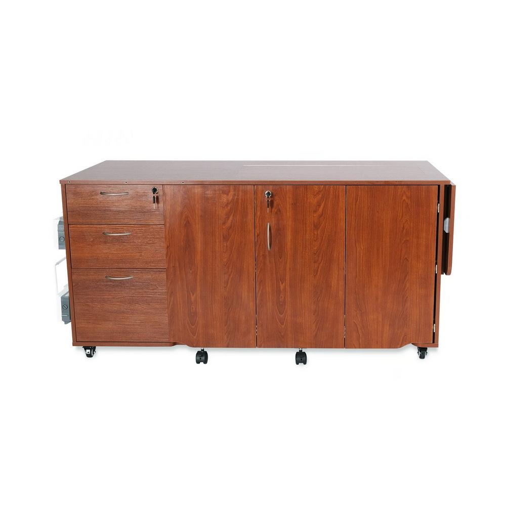 Kangaroo Sewing Sydney Cabinet with Hydraulic Lift (Ash White) - Sewingmachinesplus.com