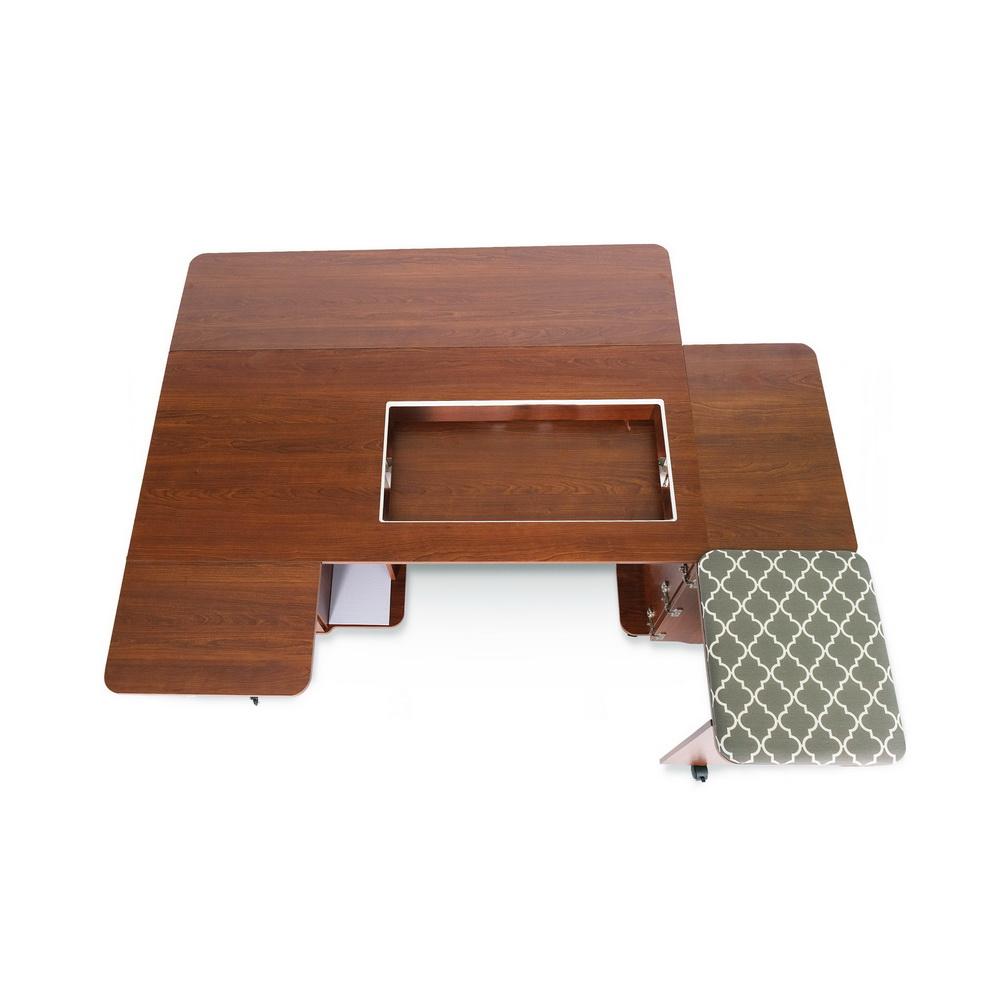 Kangaroo Sewing Sydney Cabinet with Hydraulic Lift (Ash White) - Sewingmachinesplus.com