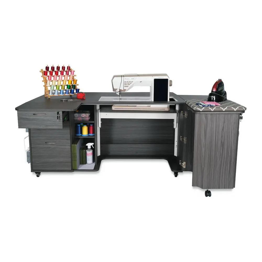 Kangaroo Sewing Sydney XL Cabinet with Hydraulic Lift (Ash White