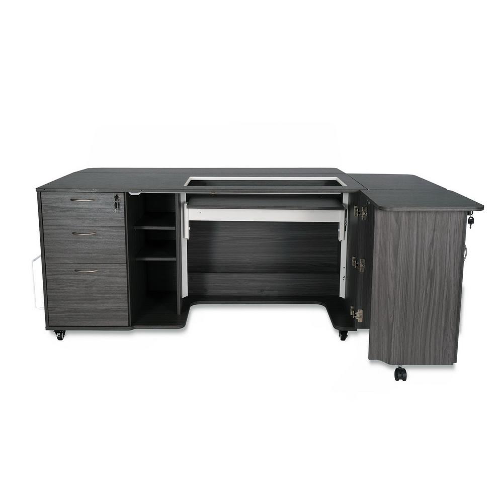 Kangaroo Sewing Sydney Cabinet with Hydraulic Lift (Ash White) - Sewingmachinesplus.com