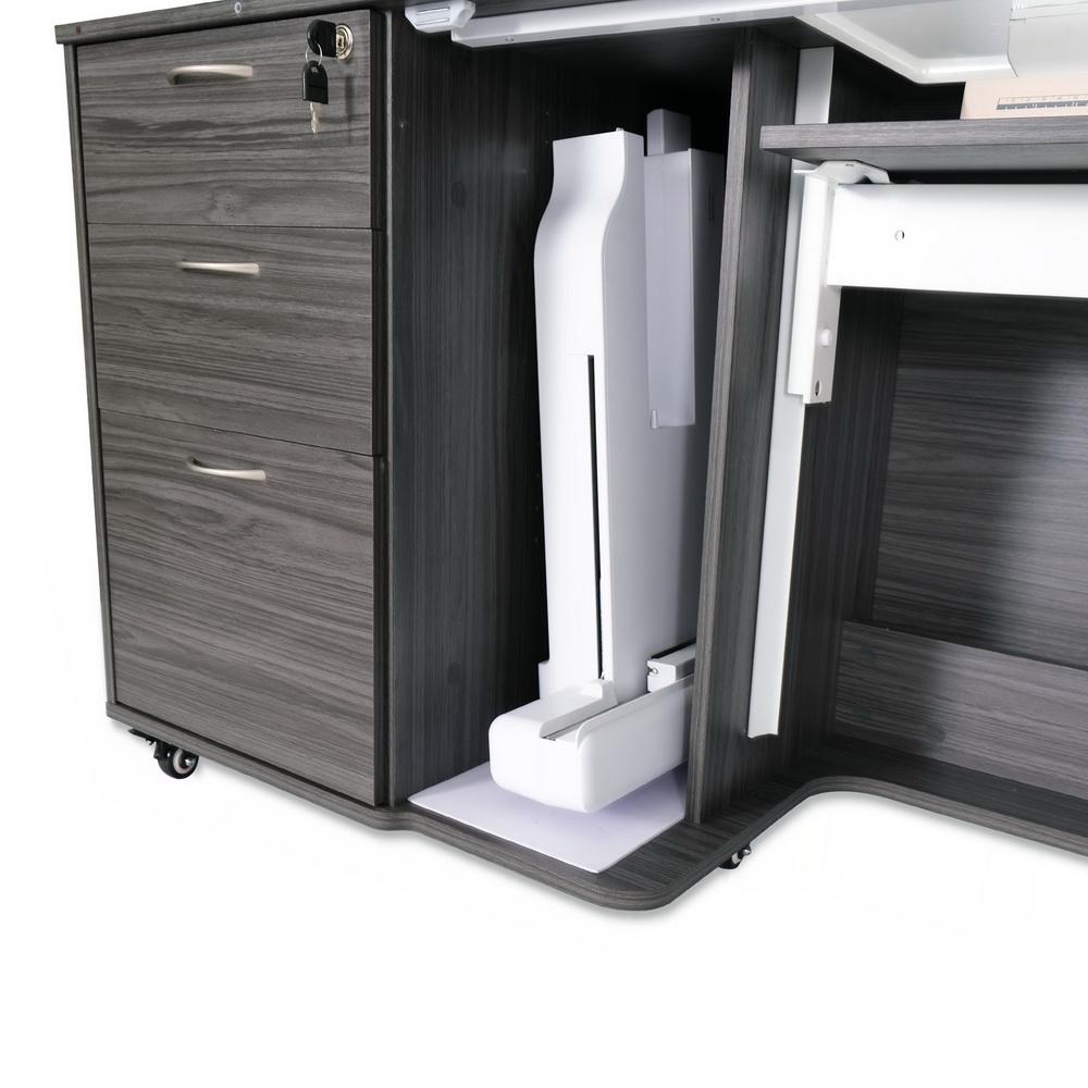 Kangaroo Sewing Sydney Cabinet with Hydraulic Lift (Ash White) - Sewingmachinesplus.com