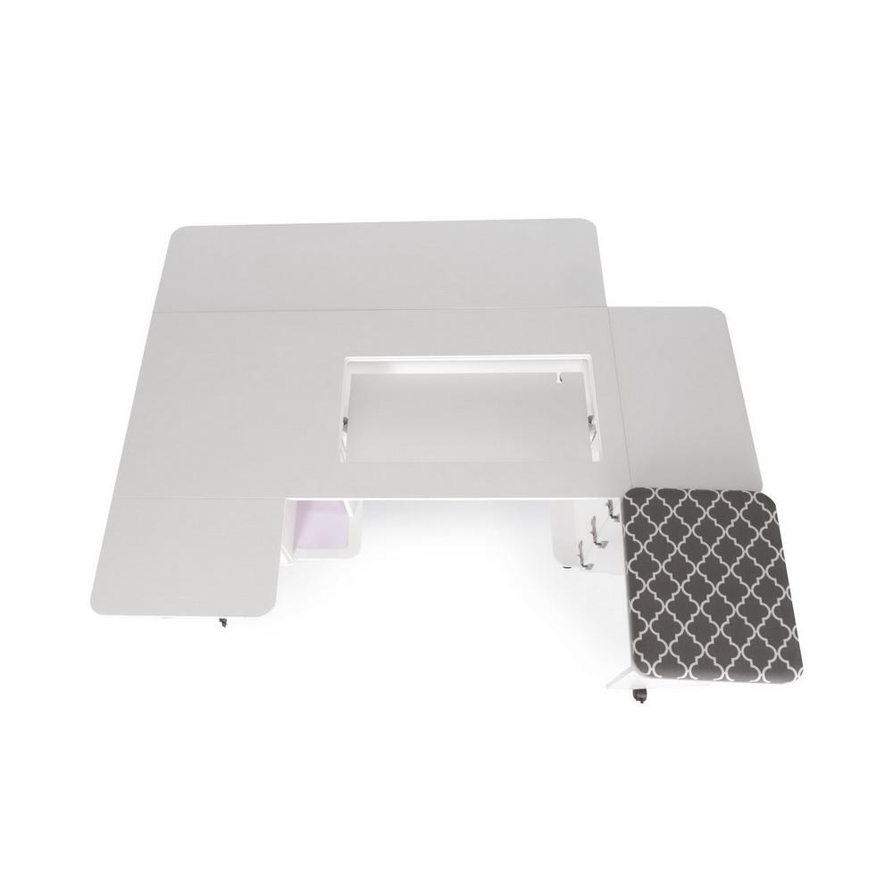 Kangaroo Sewing Sydney Cabinet with Hydraulic Lift (Ash White) - Sewingmachinesplus.com