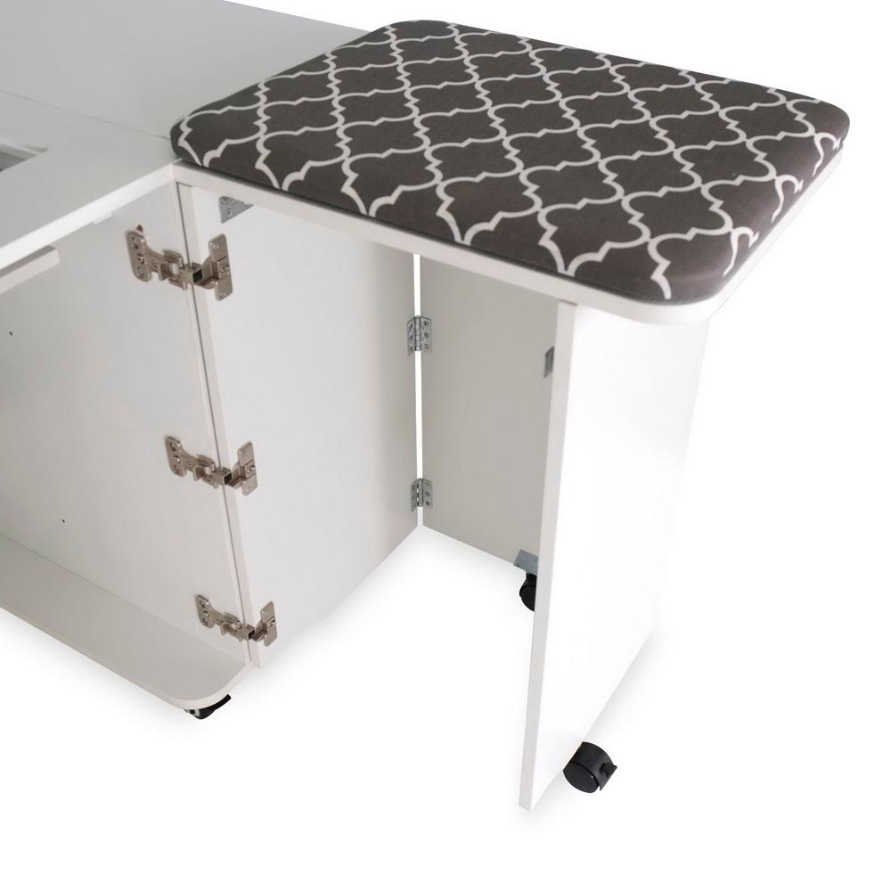 Kangaroo Sewing Sydney Cabinet with Hydraulic Lift (Ash White) - Sewingmachinesplus.com