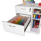 Kangaroo Sewing Sydney Cabinet with Hydraulic Lift (Ash White) - Sewingmachinesplus.com