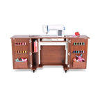 Kangaroo Sewing Furniture Bandicoot 2 Cabinet Teak b8205 Studio Set With Kiwi Storage Cabinet - Sewingmachinesplus.com