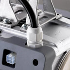 Sewquiet 6000SM brushless DC servo motor by Reliable with white cable gland and 4-pin connector