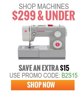 Singer Sewing machine with promotional text