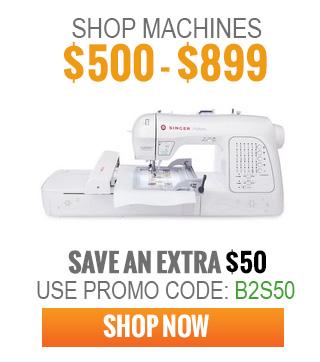 Singer Sewing machine with promotional text
