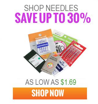 Promotional Banner for Sewing Needles upto 30% off.