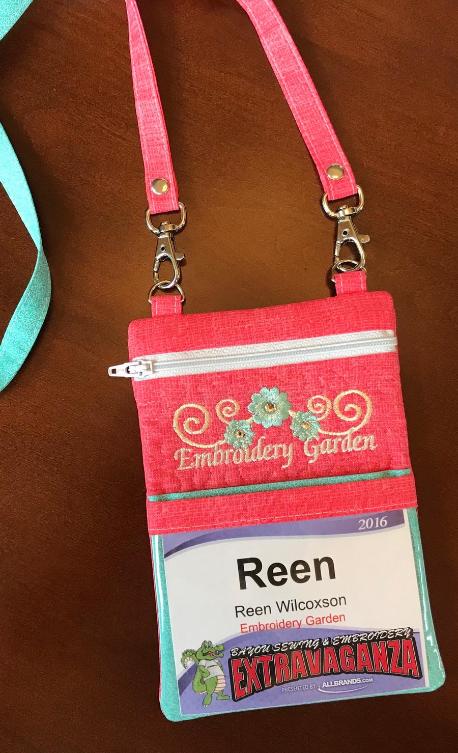 Embroidery Garden Event Badge Pouches - Sewingmachinesplus.com