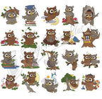 Dakota Collectibles Awesome Owls Embroidery Designs - 970395